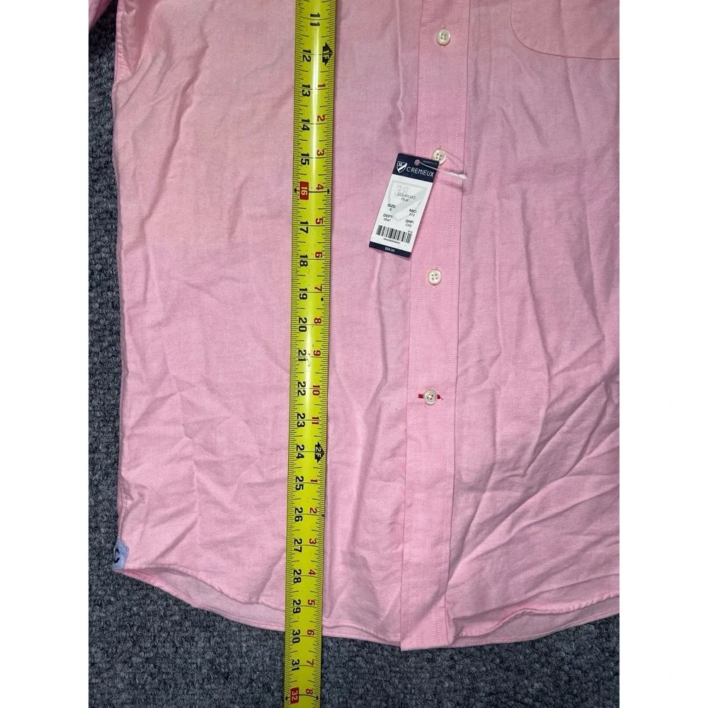 Cremieux Classics Men's Pink Cotton Button-Up‎ Shirt Long Sleeve Size S